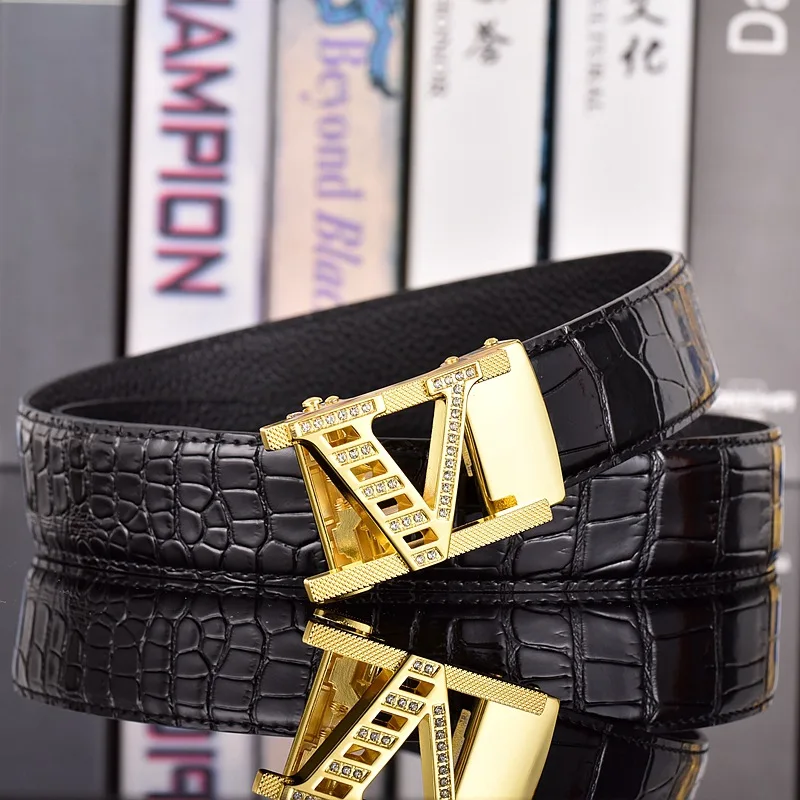 Высококачественный мужской ремень из кожи дермы, роскошный брендовый дизайнерский пояс, костюм, джинсы, официальная одежда, ремни известного бренда с автоматической пряжкой