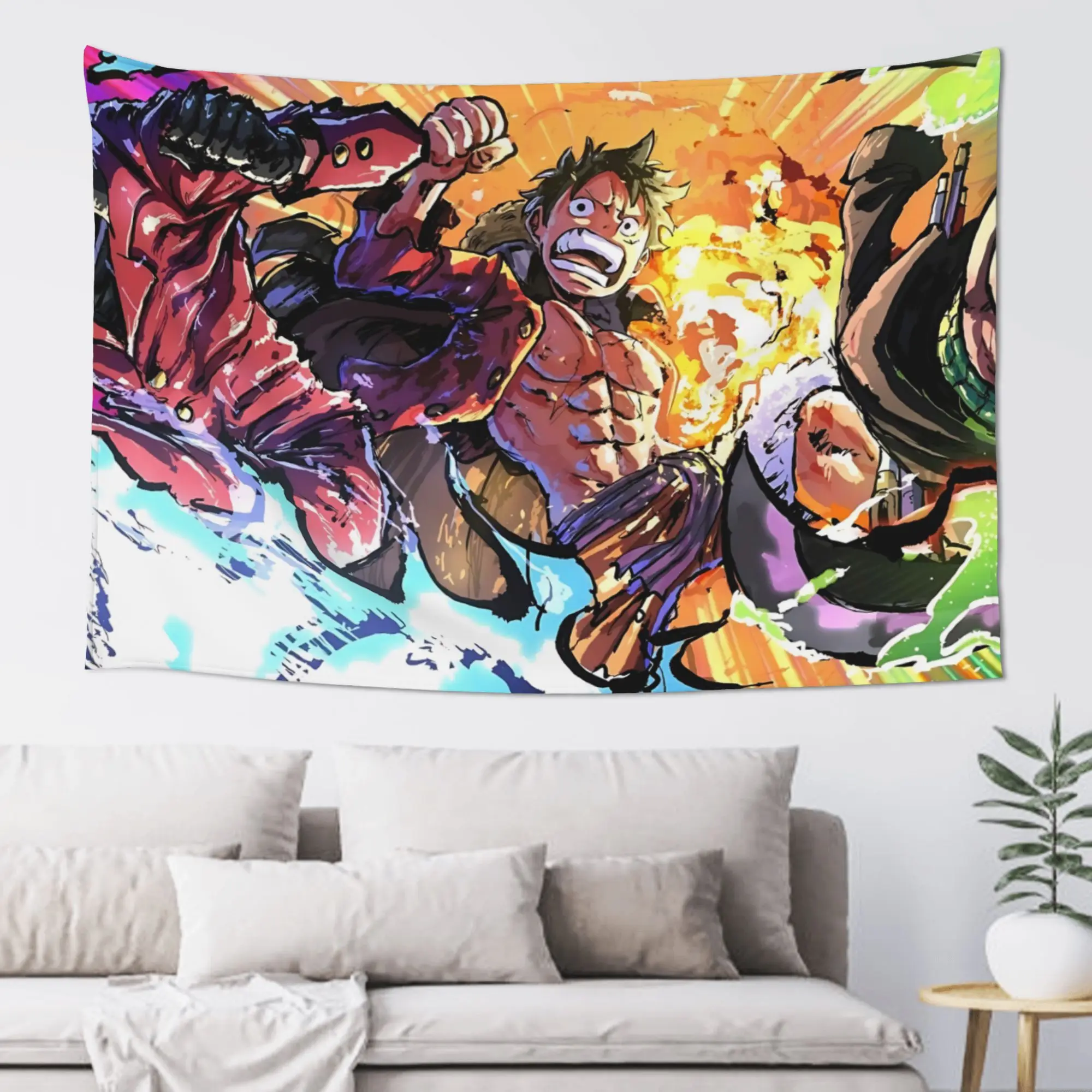 Cutecore Anime One Pieces Tapestry Bedroom Decoration  Wall Hanging Blanket Tapestry Cool Stuff For Room