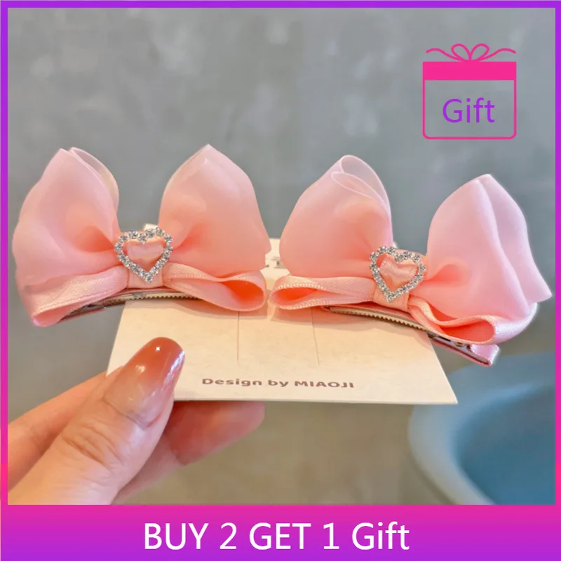 Spring Floral Hair Clips for Girls Pink 3D Flower Barrettes Kawaii Mother Daughter Matching Hair Clips Fashion Hair Ornaments