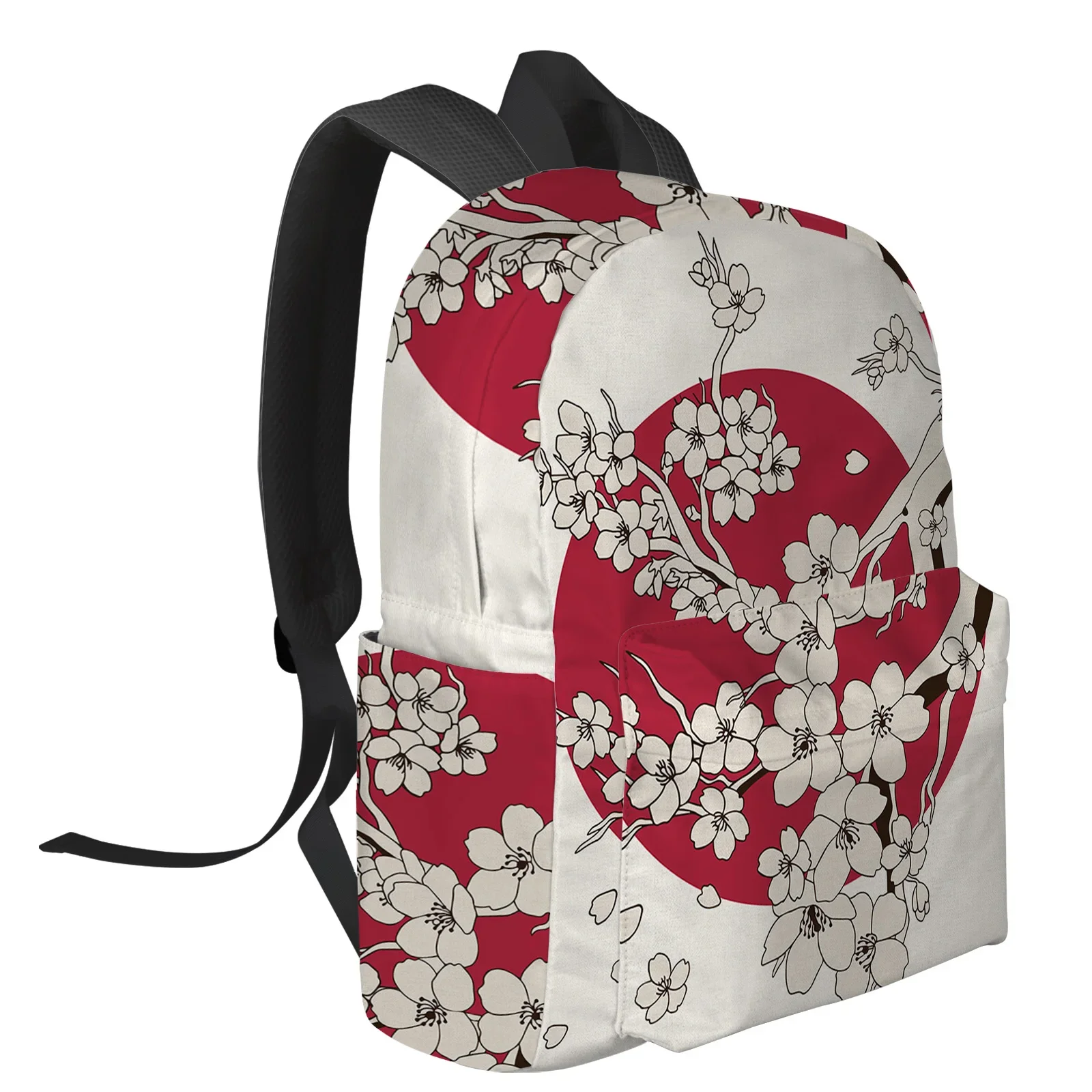 Imagem -03 - Mochila Personalizada para Homens e Mulheres Estilo Japonês Sakura Sun Mochilas Escolares para Estudantes Laptop Viagem Fêmea