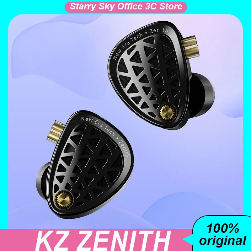 KZ Zenith Earphone Heavy Bass Hifi Single Action Ring In Ear Style All Metal Body Customized Music Headphones Gamer Accessories