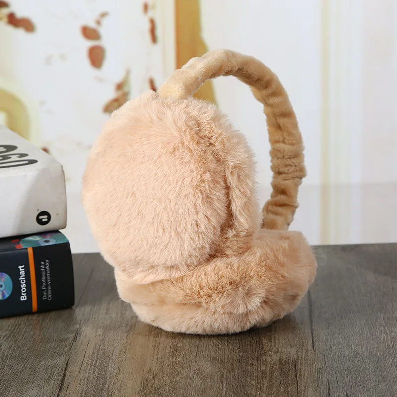 Fashion Autumn Winter Earmuffs Women Men 12cm Big Ear Warmer Plush Solid Color Adjustable Foldable Ear Muffs Earflap Earmuffs