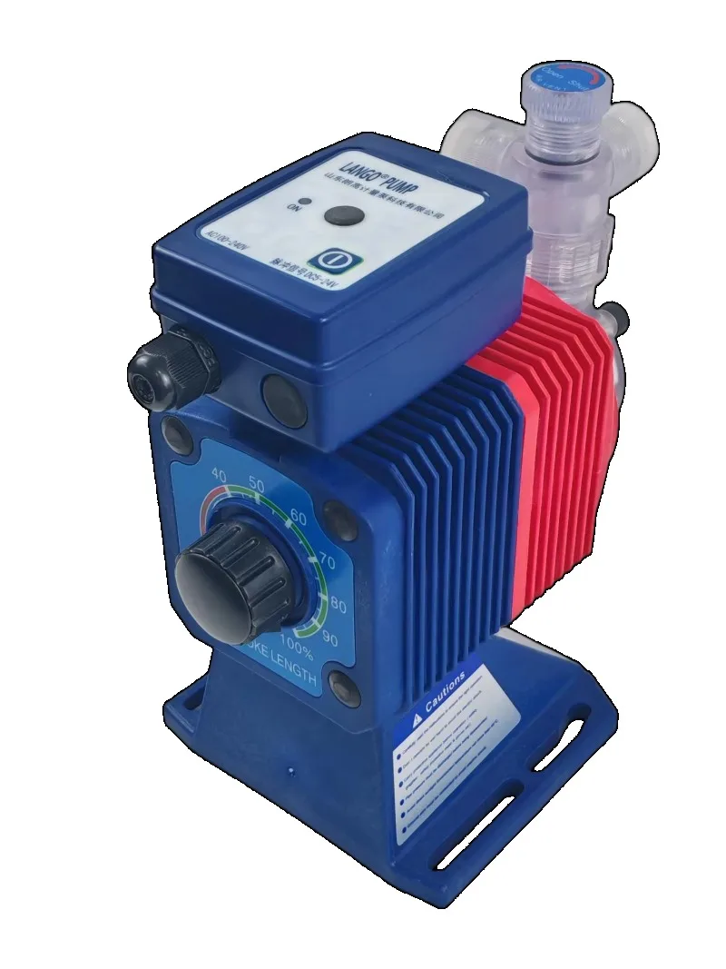 Diaphragm metering pump for food grade proportional metering with trimmer knob
