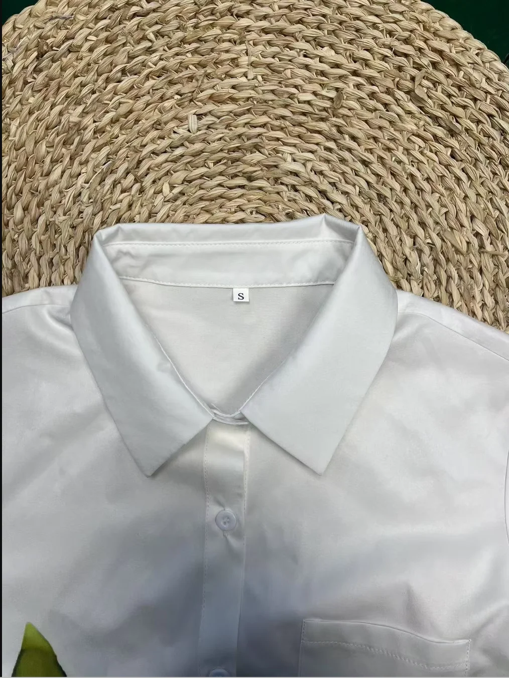 Damen-Bluse mit Blumenmuster, Langarm, Knopfleiste, Polyester, Lässiger Kragen, mit Taschen, für Alle Jahreszeiten – Detail 5