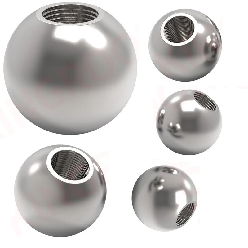 M6 Half Hole Threaded Solid Stainless Steel Ball Drilling Tapping Steel Balls Size 10/11/12/12.7/14/15 To 50mm