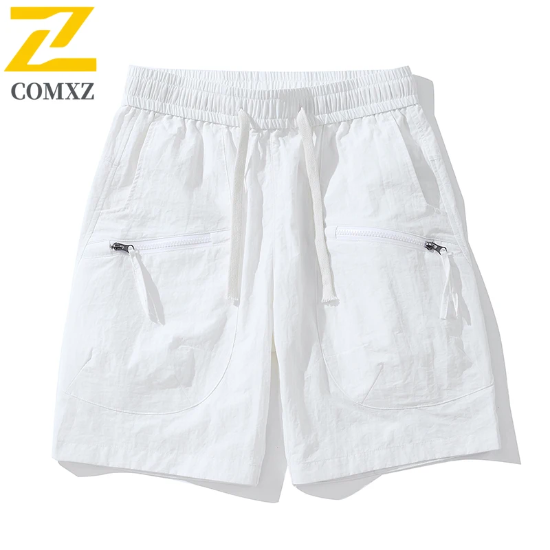 2025 Summer Shorts Men's Street Casual Thin Quick-drying Elastic Waist Bermuda Shorts Trendy Gym Running Basketball Sports Pants