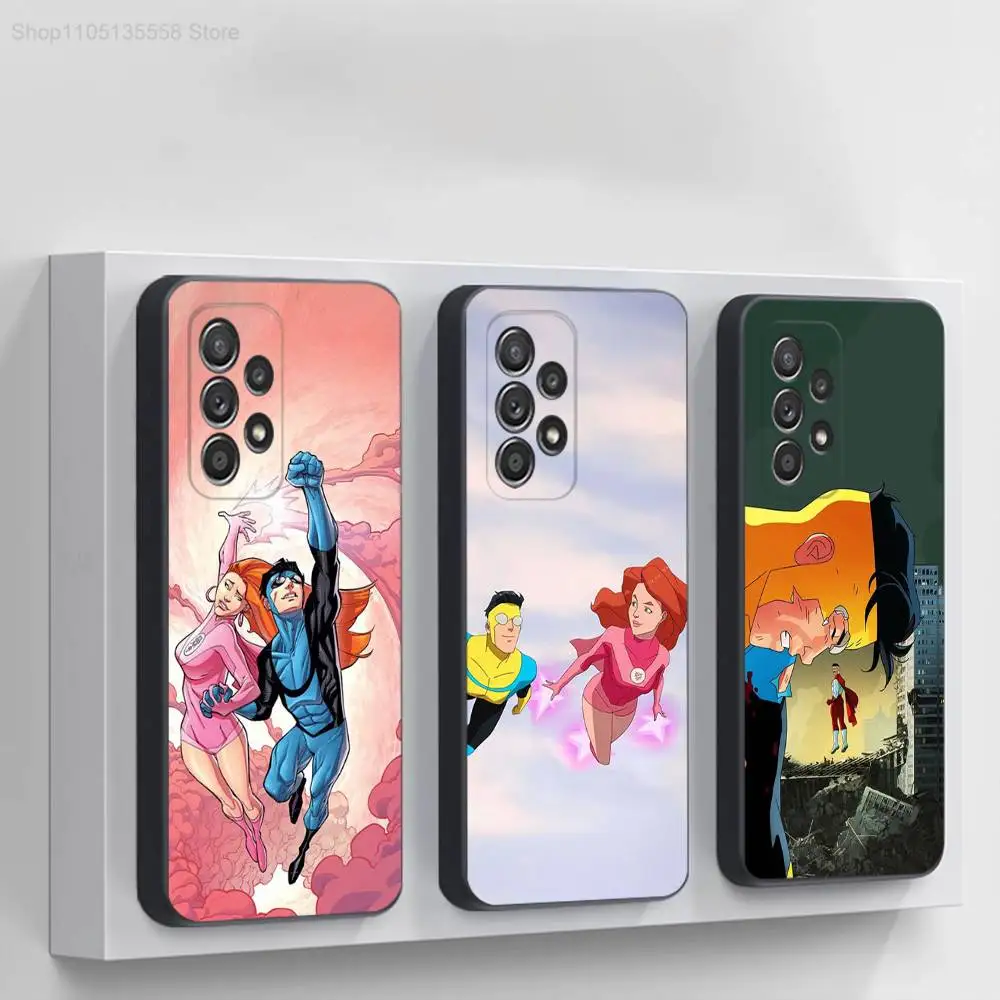 

I-Invincible M-Mark A-Atom Phone Case For Samsung S 25,24,23,22,30,21,10,9,Ultra,Plus,Lite,FE,4,5G Black Soft Case