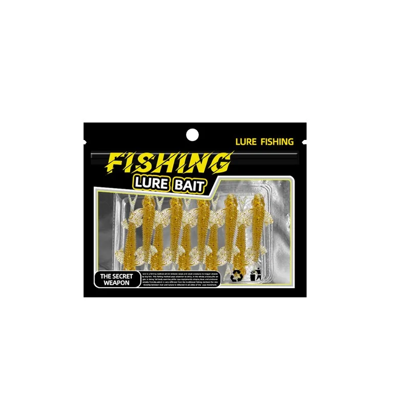 10 Stück 65MM Butterfly-Gabelschwanz-TPR-Swimbait Mikro-Softköder Rockfish-Angelköder für Zackenbarsch, Barsch, Forelle – Detail 1