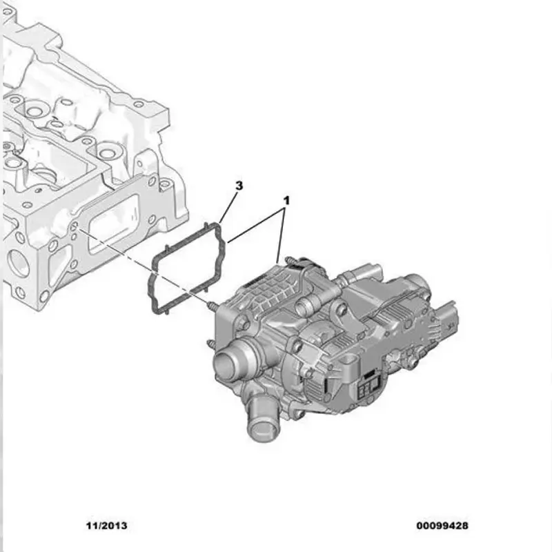 9803549480 9850364680 адаптируется под маркировку для Peugeot 208 308 508 для Citroen C3 C4 корпус термостата