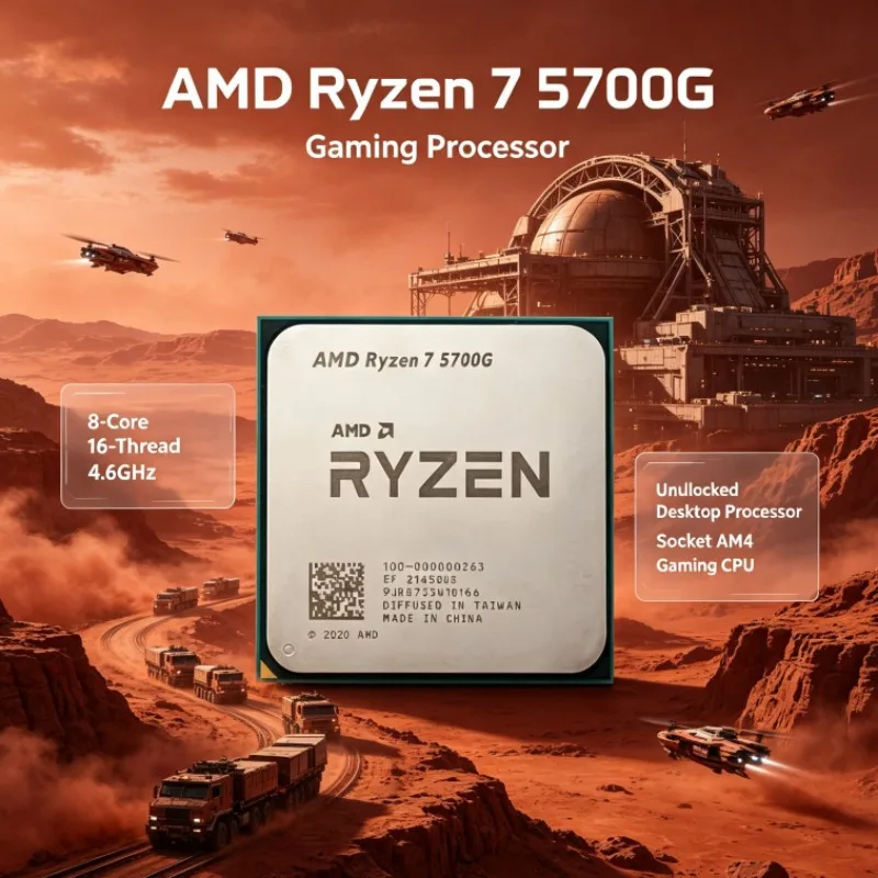 AMD Ryzen R7 5700G 7nm CPU Processor 4.6GHz 8 Cores 16 Threads 16MB L3 AM4 100-000000263