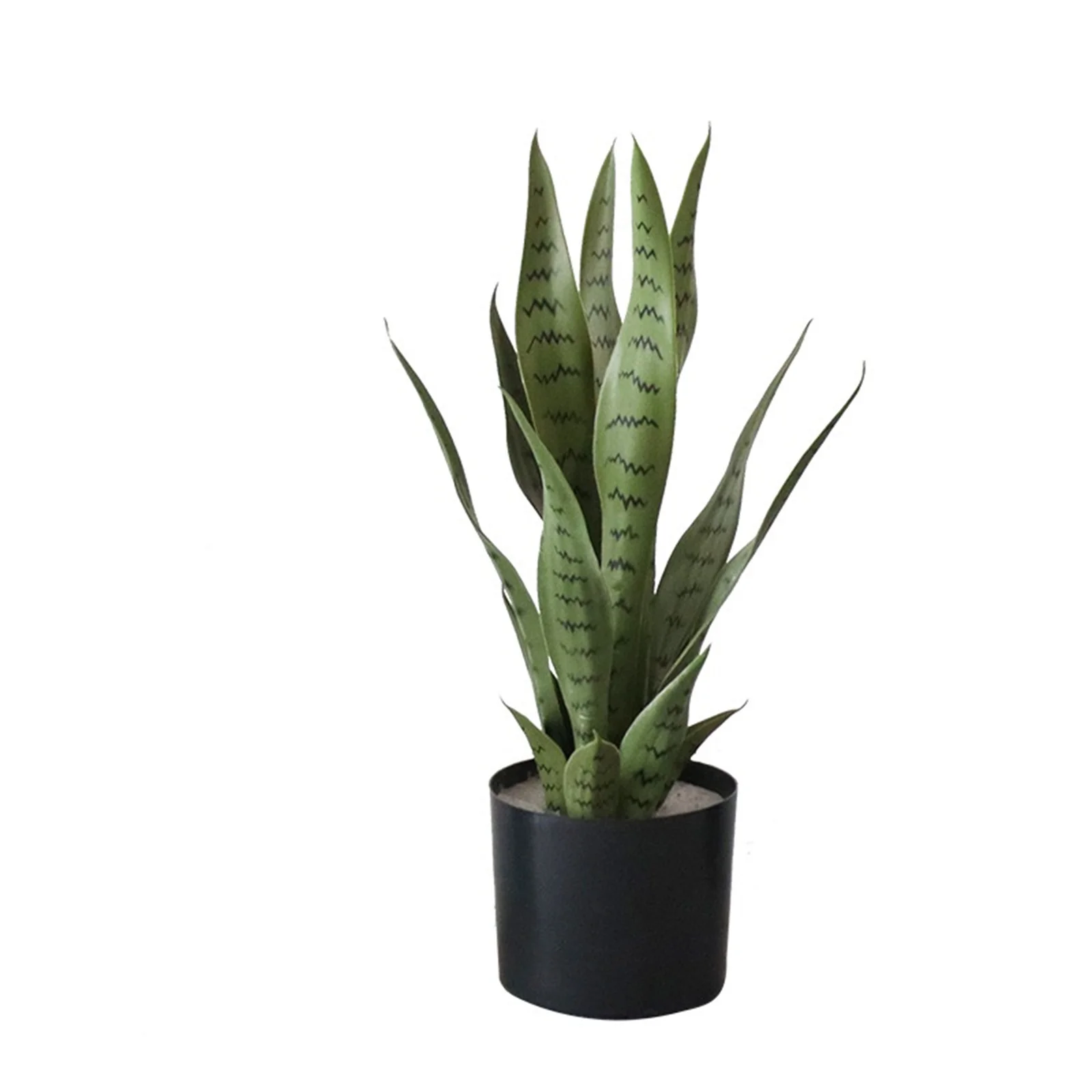 

Fake Snake Plant, Faux Potted Artificial Snake Plant With Pot, Tropical Fake Plants For House Living Room Home Office Outside