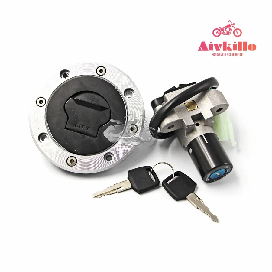Fit For GSF1200 GSX-R1100 GSX1400 Motorcycle Ignition Switch Gas Cap Cover Seat Lock Key Set