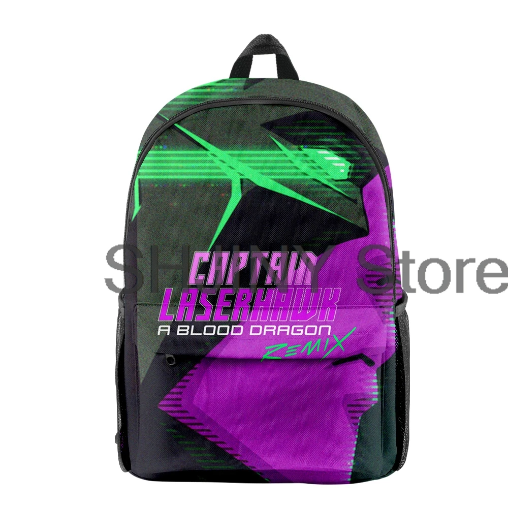 Captain Laserhawk Cartoon Rugzak Student Schooltas Hiphop Daypack Cosplay Rits Traval Bag Harajuku Grappige Tas