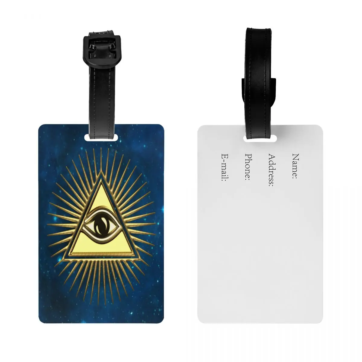 All Seeing Eye Of God Luggage Tag Custom Mystic Eyes Baggage Tags Privacy Cover ID Label