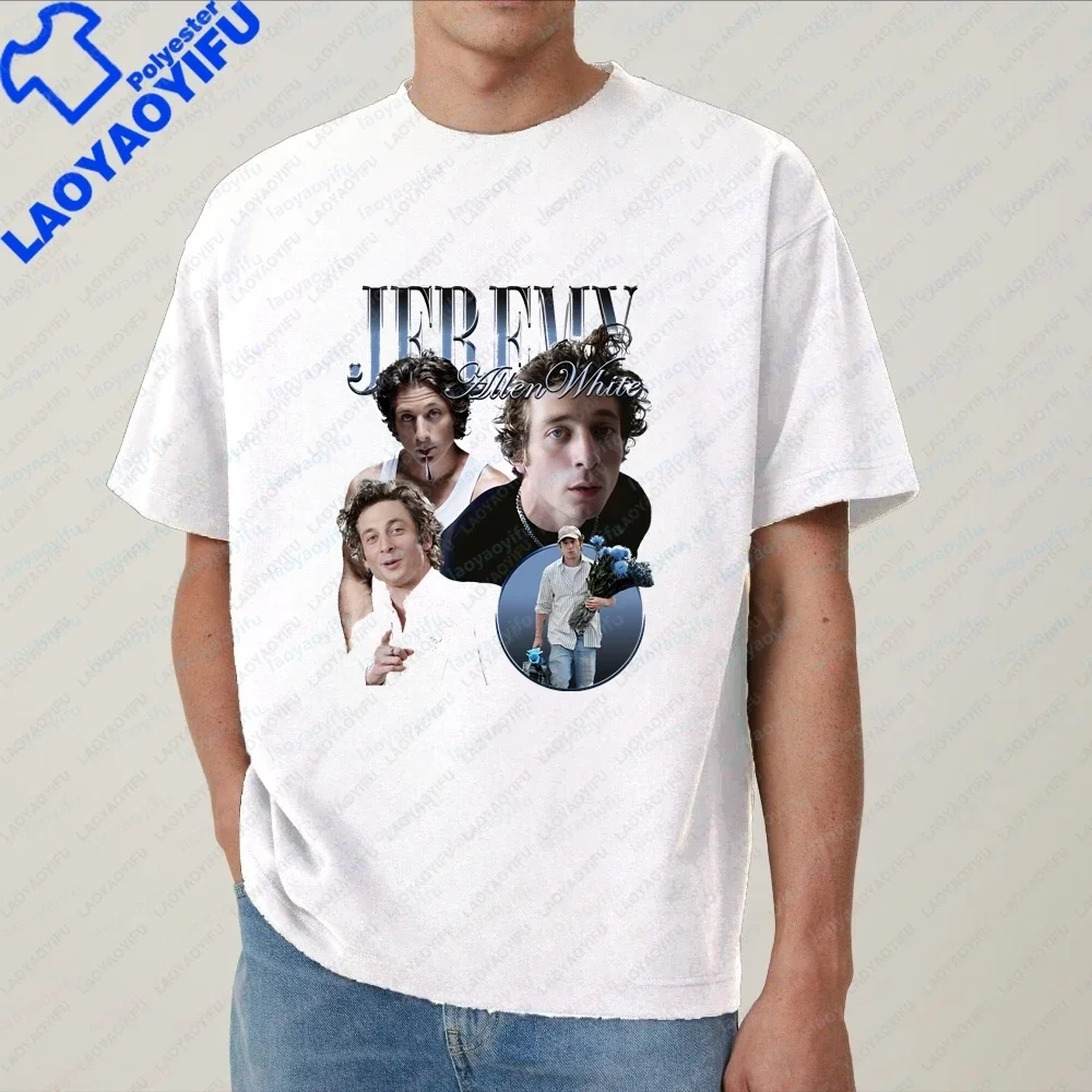 Jeremy Allen White Fashion Trend Harajuku Short-Sleeved Men's and Women's Universal Shirt Pattern Large-Tiered T-Shirt