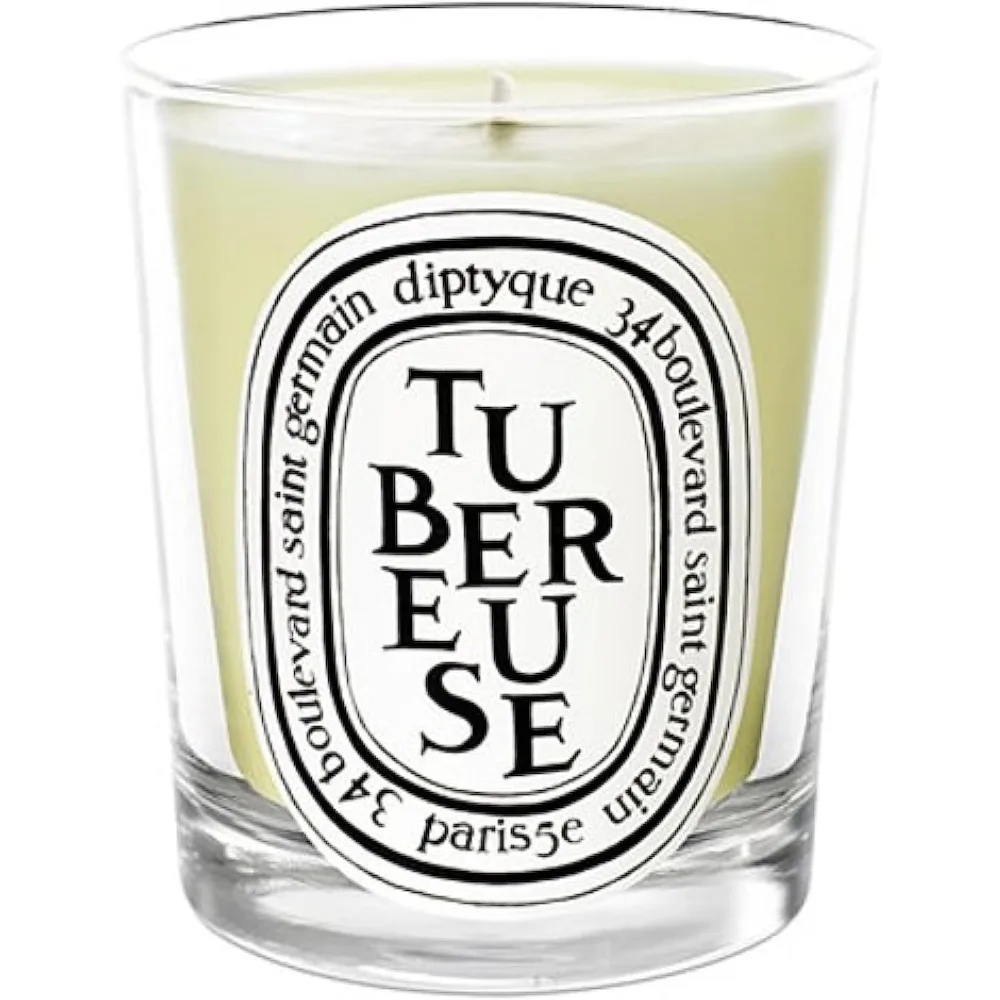 Tubereuse Candle-6.5 oz. White (11033u) scented Lead-free cotton Proprietary Soy Blend