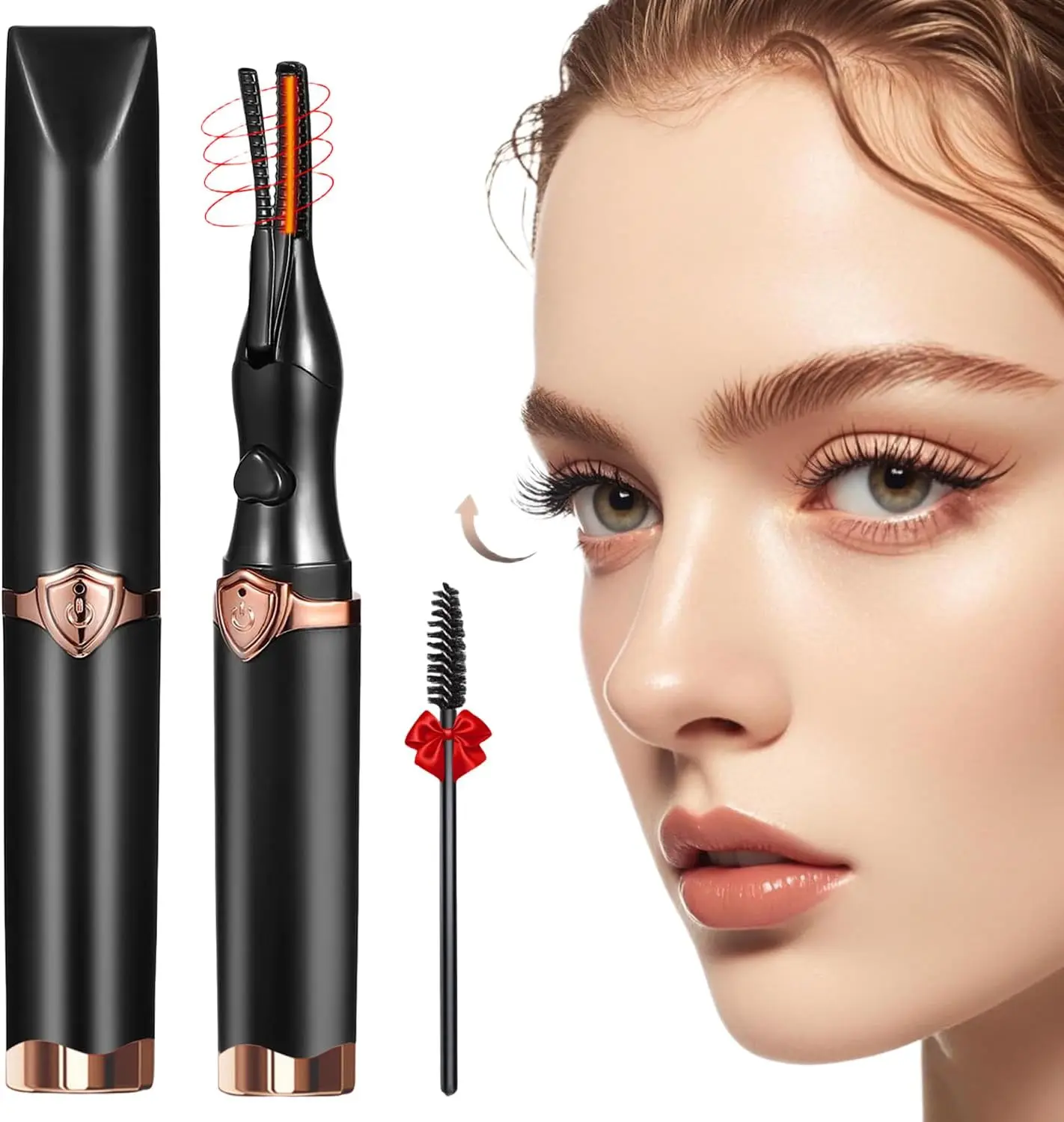 

USB-заряжаемые щипцы для завивки ресниц с подогревом, 3 температурных режима, дизайн 2-в-1 для стойких естественных завитков