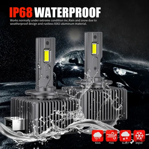 Imagen 2 del producto 2 uds 30000LM D1S D3S faro 35W D2S D2R D4S D4R D5S D8S lámparas LED Canbus bombilla de luces LED para luces de coche 6000K Plug & Play