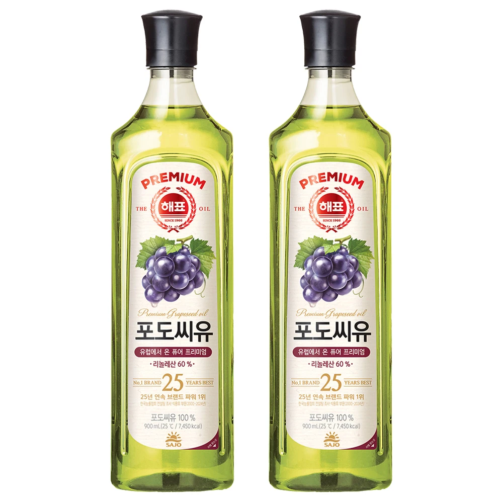 [Sajo Official Shop] Aceite de semilla de uva tono 900 ml * 3 piezas
