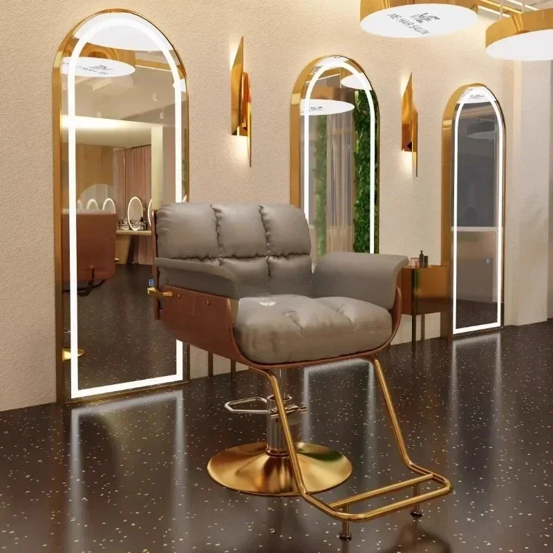 كرسي شامبو كرسي حلاق تصفيف الشعر عالي قابل للتعديل وشم كرسي حلاق تصفيف فاخر سيلا باربيريا أثاث تجميل