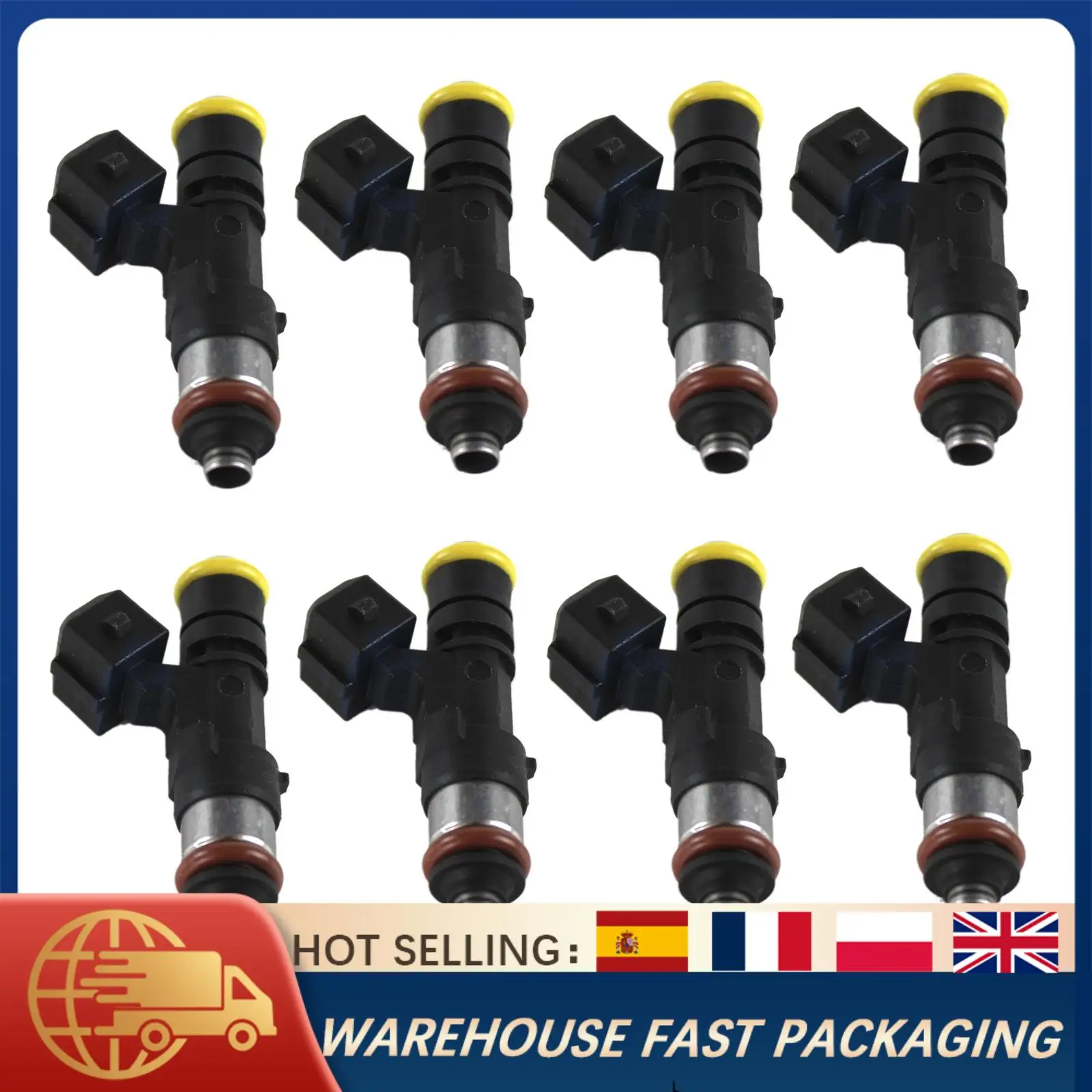 8PCS 0280158829 210LB 2200cc High Flow Fuel Injectors For Bosch Honda Audi Mazda Dodge GM EV1 Performance Upgrade Nozzles