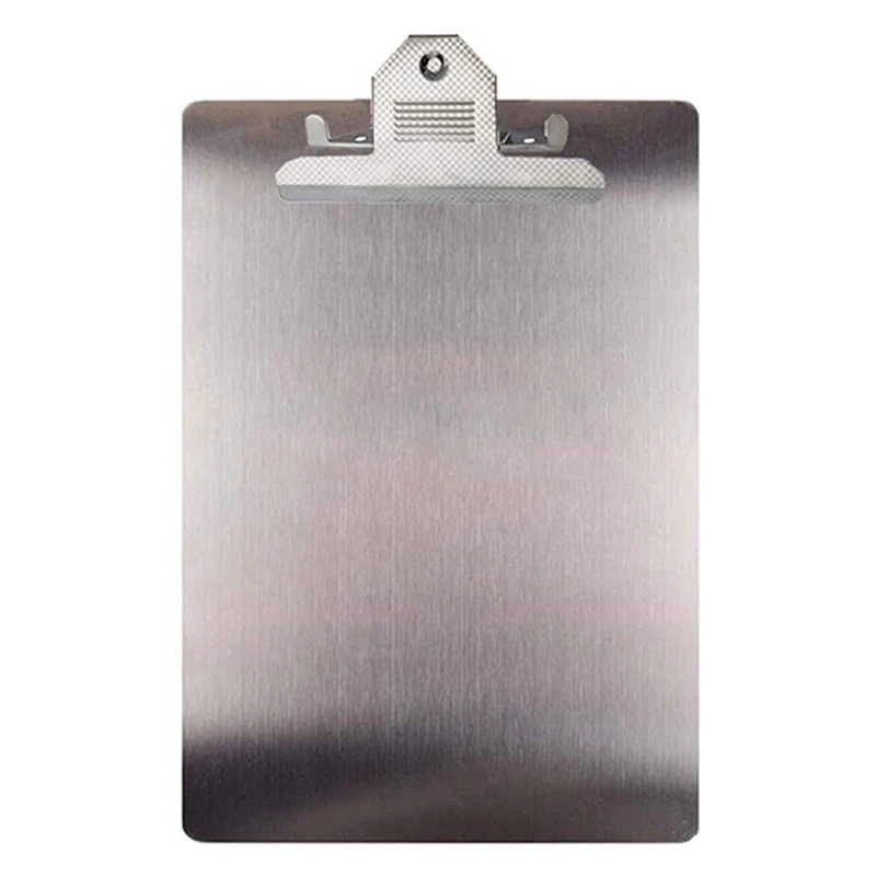 File Folder Metal Clipboard A4 Stainless Steel Clip Board Organizer Binder Board Menu Splint For Office School Teach