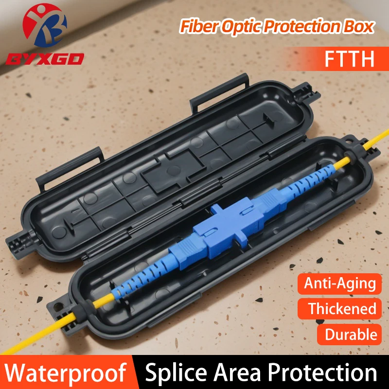 Fiber Optic Drop Cable Splice Protection Box - Waterproof Anti-Aging Durable FTTH Outdoor Use Joint Protection Box Thickened