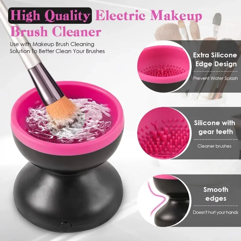 Makeup Brush Cleaner Machine Portable Automatic USB Cosmetic Brushes Cleaner Powder Puff Beauty Egg Cleanser Tool Beauty Tools