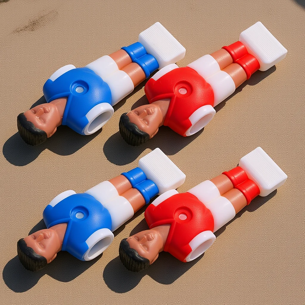 

4Pcs Table Football Men Tournament Style Foosball Player Replacement Fit Standard Rods Mini Soccer Game Red Blue