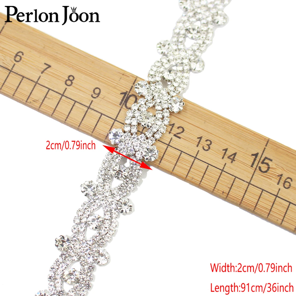 Cross Shape Round Diamond Rhinestone Trim Chain Silver Crystal Soldered Chain Decoration Wedding Dress Craft Accessories ML215