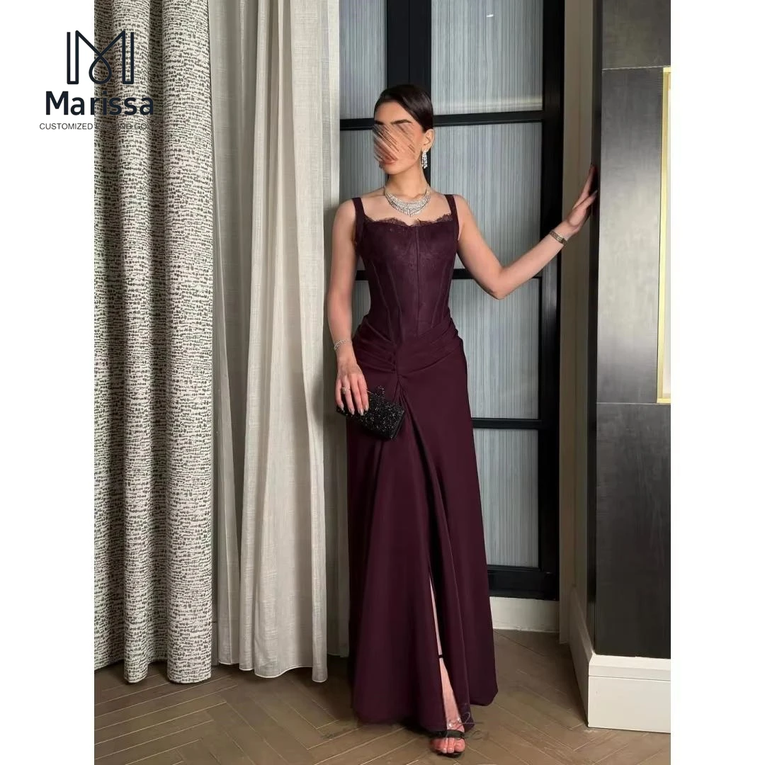 

Marissa Chiffon Side Slit Elegant Women's Dresses for Wedding Party Dresses for Special Occasions Custom Made Ball Gowns Prom