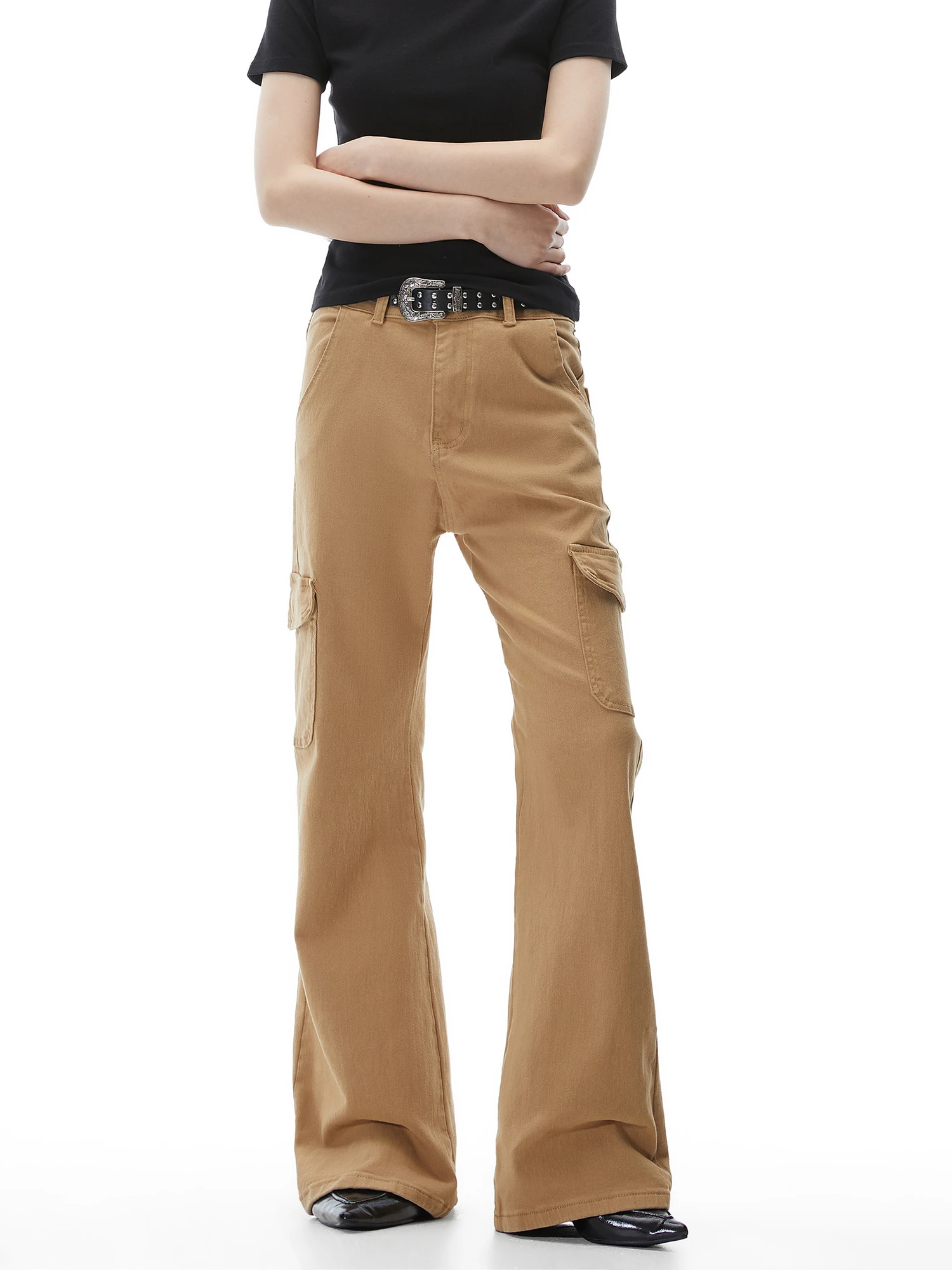 

Женские джинсы в стиле ретро, американские, весна 2026, широкие, в пол, с эффектом похудения, рабочие, повседневные, прямые брюки-трубы