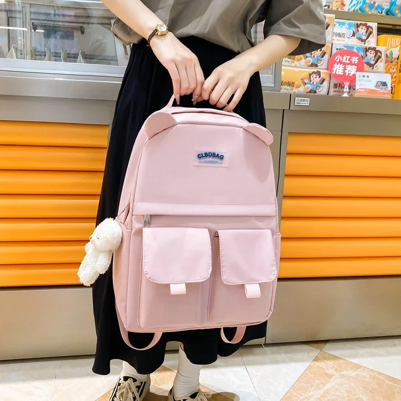 Sac à dos multifonctionnel pour ordinateur portable pour adolescent, sac d'école en toile cool pour femme, sacs à dos pour étudiants, cartable tendance pour garçon et fille, haute qualité