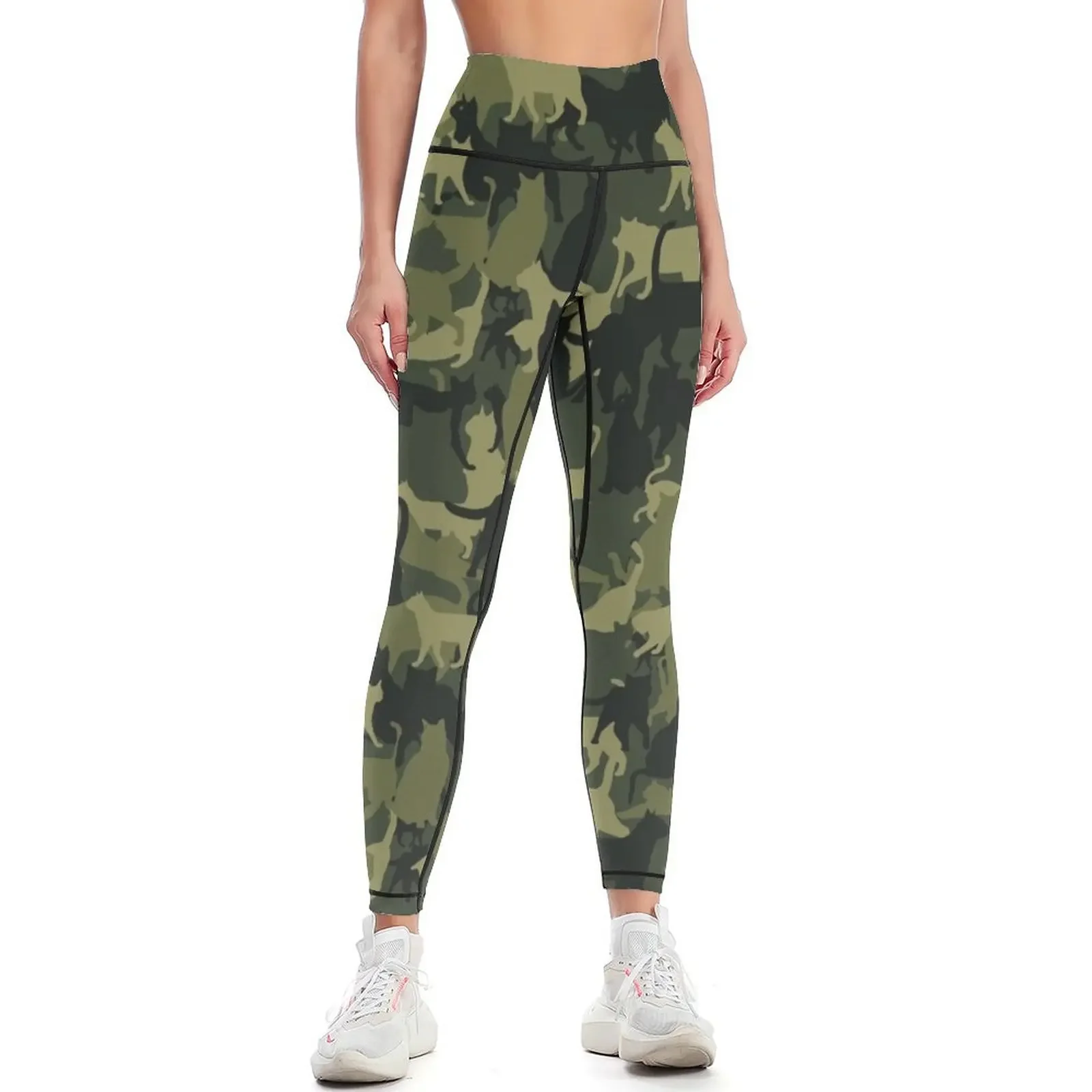 

Cat Camouflage Cute Cat Leggings sport pants sports for gym Women sportwear Legging sexy woman Womens Leggings