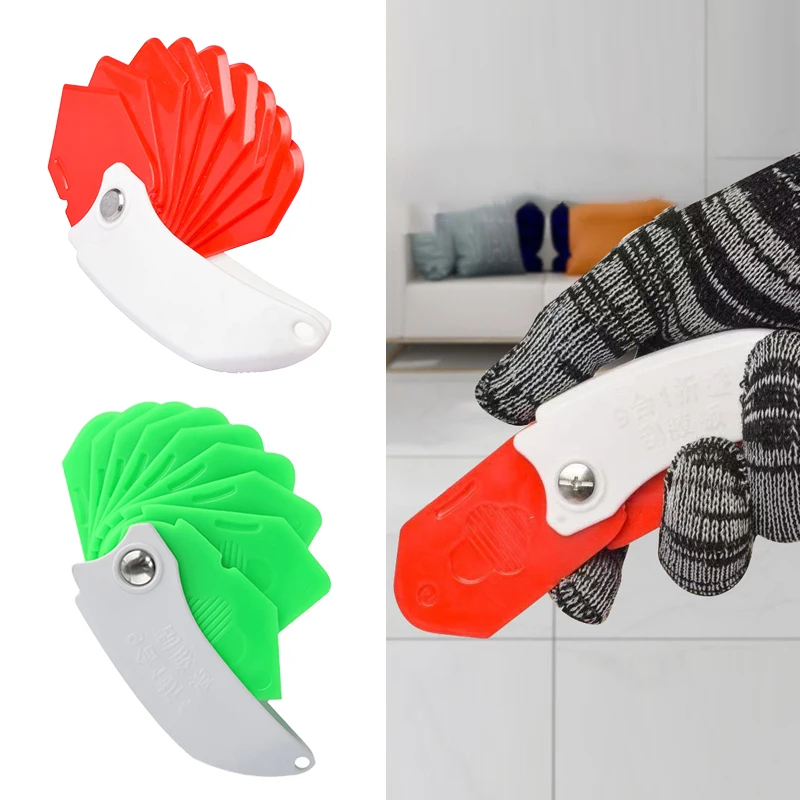 

Professional 9-In-1 Silicone Caulking Tool for Tile Window Grout Edge Removal - Joint Sealant Spreader Spatula