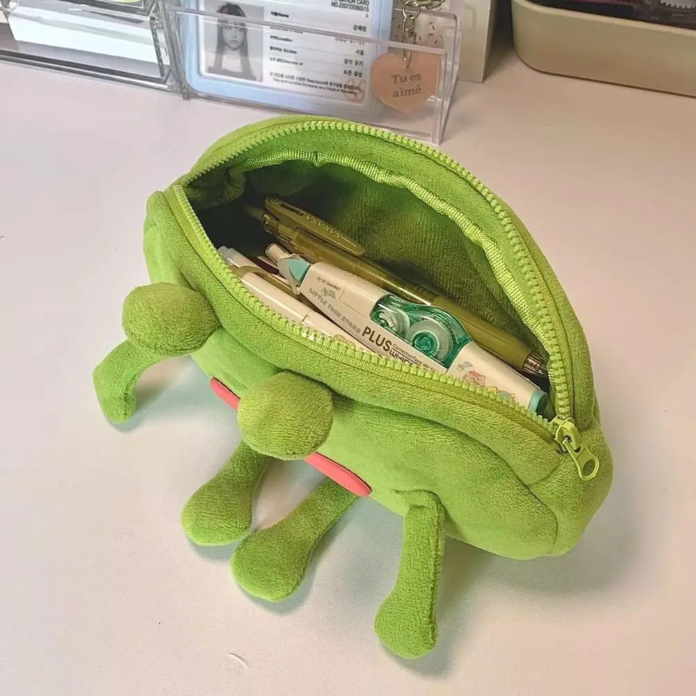 Funny Frog Plush Pen Bag Large Capacity Stationery Box Storage Bag Student School Supplies