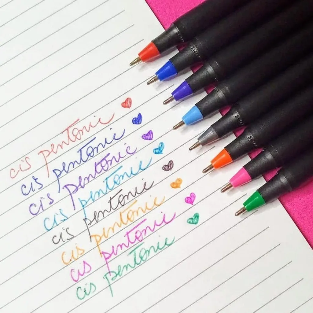 قلم كروي خماسي ، 10 ألوان #4