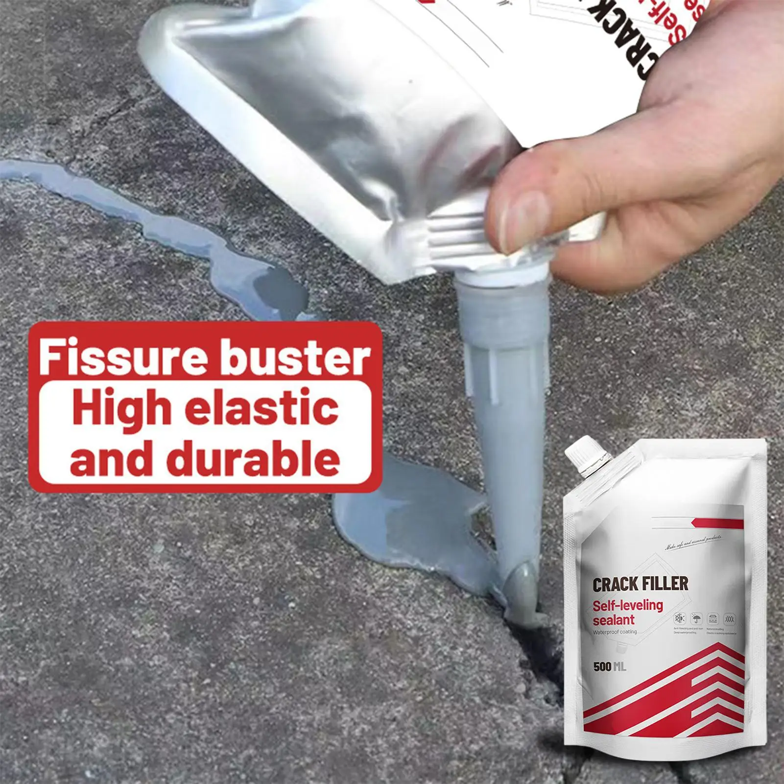 500ml Driveway Crack Filler Concrete Crack Repair Patch Asphalt Crack Filler Concrete Repair Asphalt Patch Cracked Tile Filler