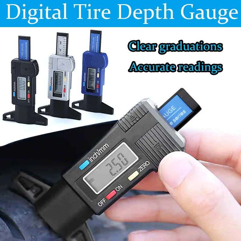 

Автомобильный цифровой измеритель глубины протектора шин, измерительный инструмент, штангенциркуль, измерители толщины, протектор, тормозная колодка, система мониторинга шин обуви