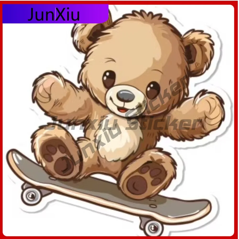 

Cartoon Bear Riding a Cute Car Laptop Window Bumper Waterproof Vinyl Decal Decoration Vintage Cute Unique Trendy Funny Trendy