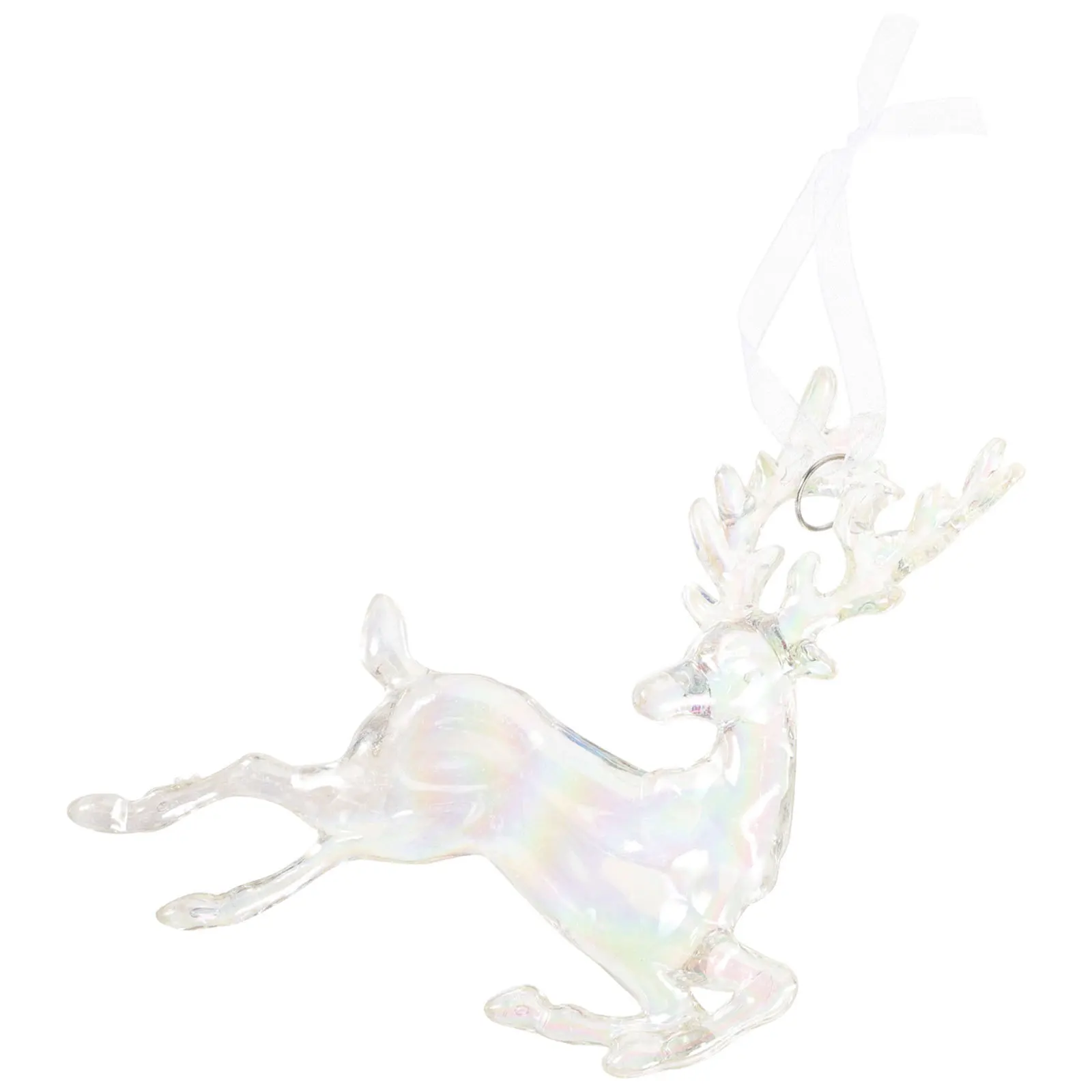 

Clear Reindeer Shape Acrylic Pendant Christmas Tree Decor Transparent Hanging Ornament Xmas Party Favor Christmas Hanging Decor
