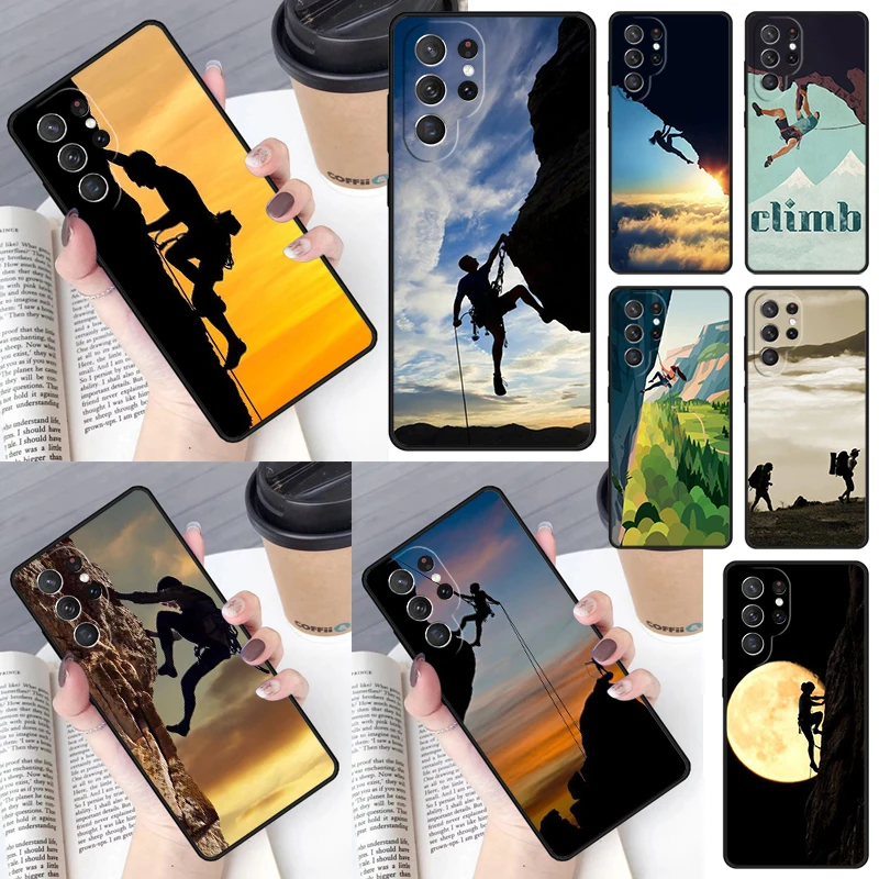 Mountain Climbing Phone Case for Samsung Galaxy S26 Ultra S25 S24 S23 S22 S21 S20 Note10 Plus FE Cover