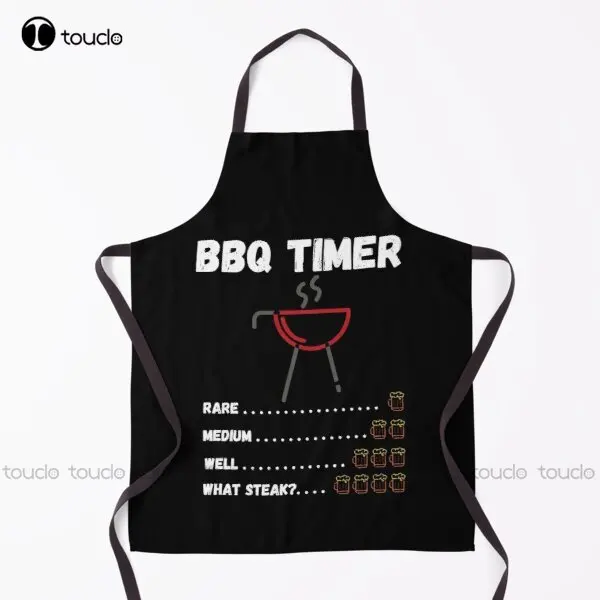 Bbq Timer One Two Three Four Beers What Steak? - By Boo-Da-Chay Apron Shop Apron For Women Men Unisex Adult New Custom Apron