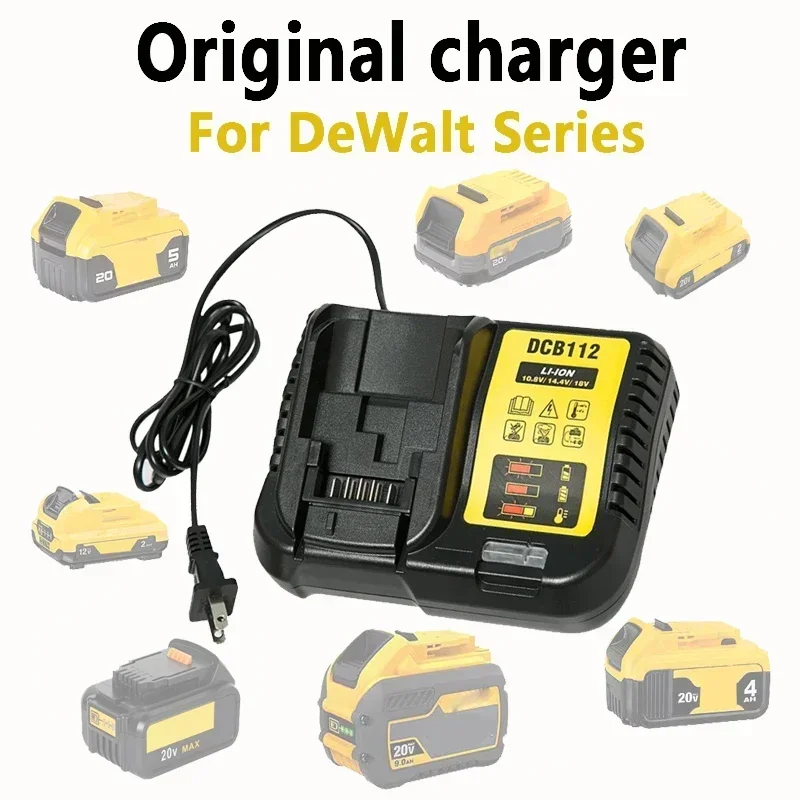 NEW DCB112 2A Lithium Battery Charger For Dewalt 10.8V 12V 14.4V 18V 20V DCB206 DCB205 DCB204 DCB203 DCB120,DCB107 DCB115 DCB105