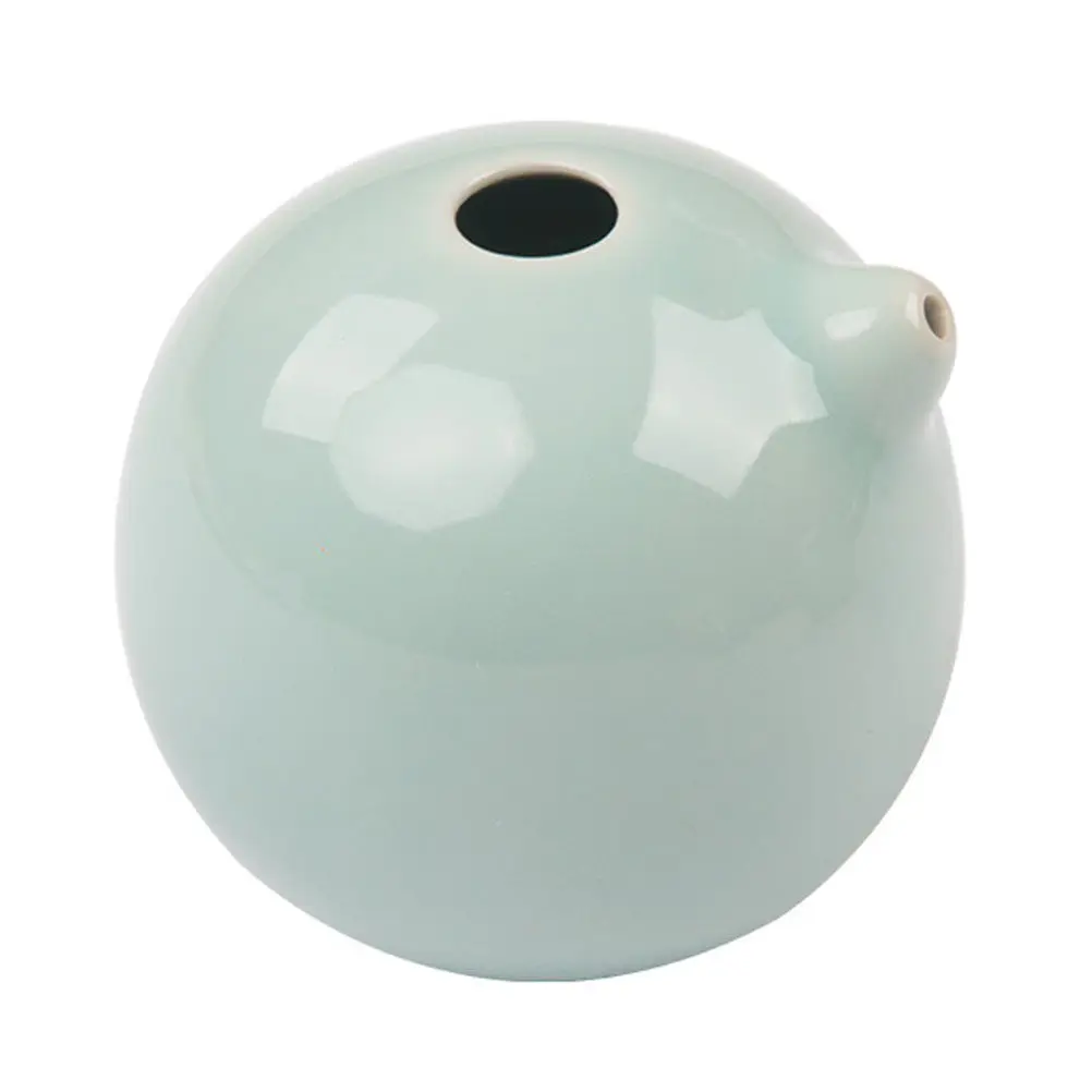 

Керамическая чернильница ручной работы из селадона в форме капли для каллиграфии, гладкая круглая емкость для чернил, художественные принадлежности