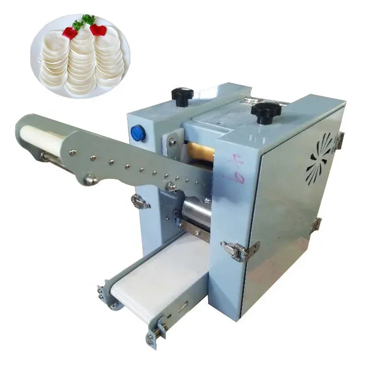 

Small Momo Samosa Pressing Automatic Dumpling Wrapper Machine Tortilla Making Machine Chapati Presser Roti Maker