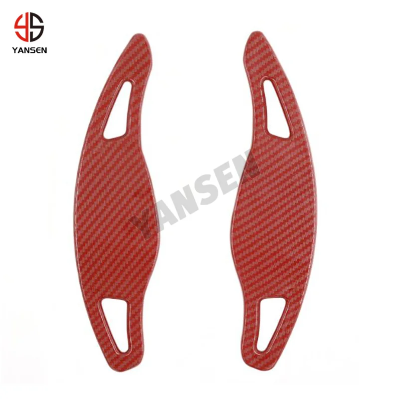 ABS Carbon Fiber Car Steering Wheel Shift Paddle Shifter Extension For Audi RS3 RS4 RS5 678 TT RS Q3 Q8 R8