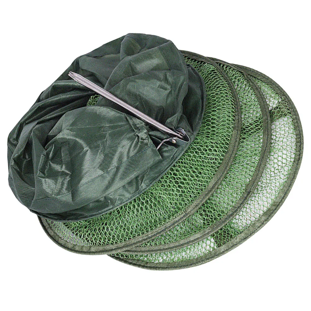 

Fishing Nets Bag Basket Guard Baskets Netting Foldable Cage Mesh Storage Reusable Durable Portable Fish Catching Tool