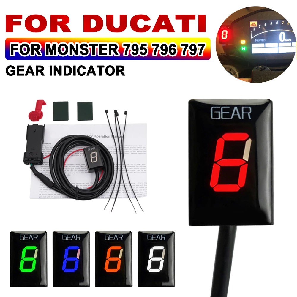 EFI Motorcycle 1-6 Level Speed Gear Indicator For Ducati Monster 795  796 797 Monster796 Accessories Digital Gear Display Meter