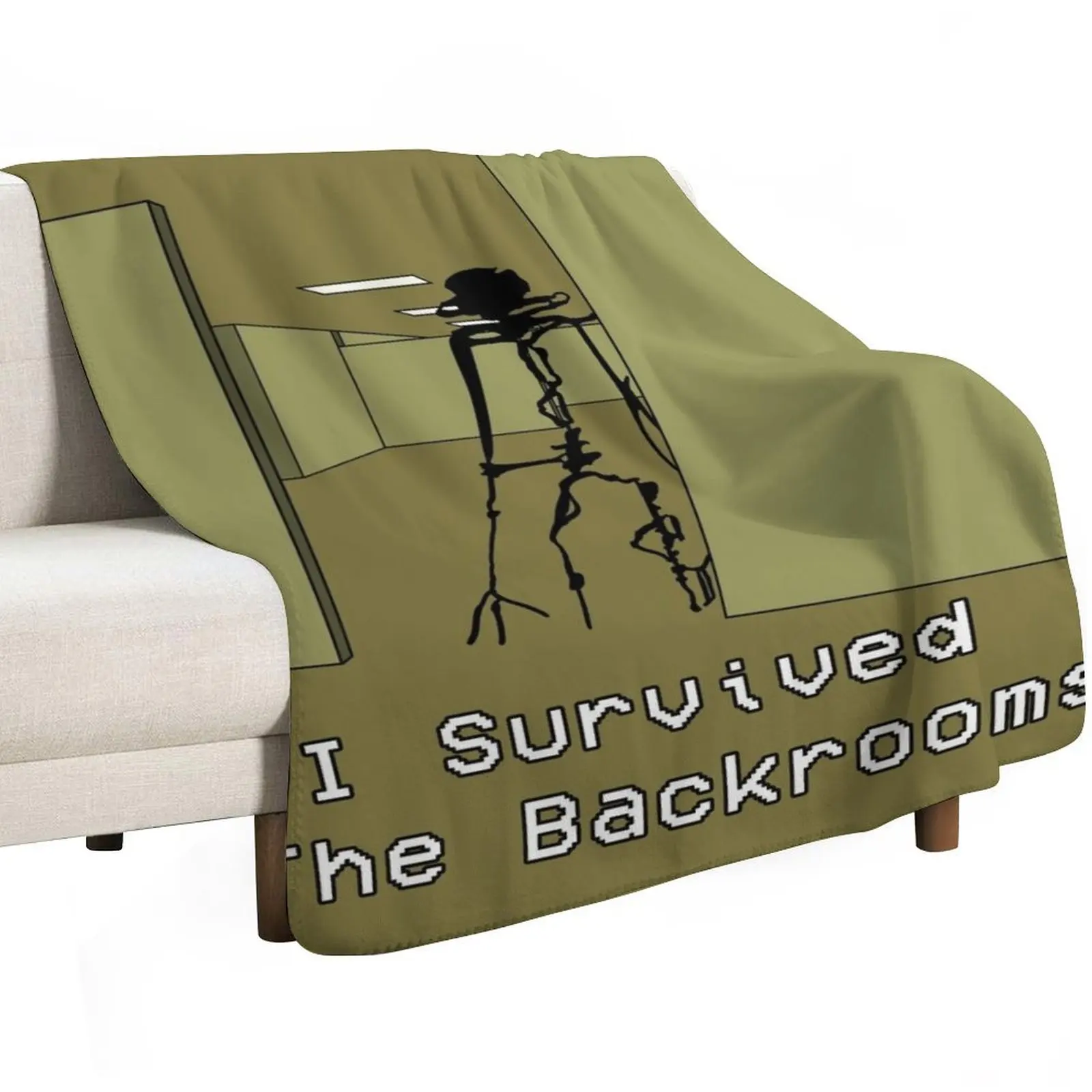 I Survived The Backrooms Throw Blanket Plaid Thins Luxury Luxury Throw Kid'S Thin Blankets